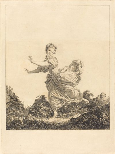 La fuga a propósito de Charles François Adrien Macret after Jean Honoré Fragonard