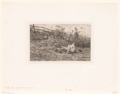 Kip pone kuikens La gallina y sus pollitos de Charles François Daubigny (attributed to)
