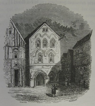 La Casa de los Templarios en Louviers. Daubigny  John Quartley. de Charles Francois Daubigny
