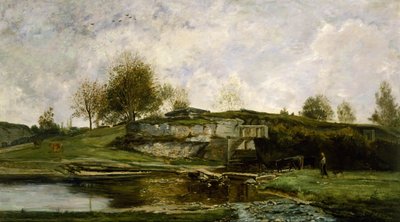 Esclusa en el valle de Optevoz de Charles Francois Daubigny