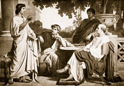 Virgilio, Horacio y Vario en la casa de Mecenas de Charles François Jalabert