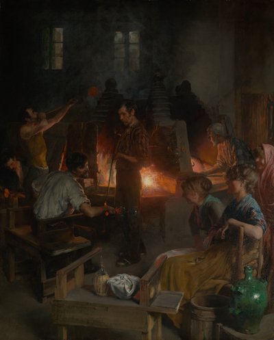 Sopladores de vidrio de Murano, 1886 de Charles Frederic Ulrich