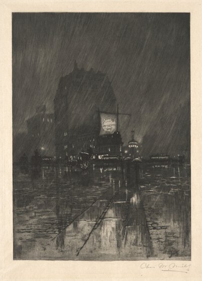 Una Noche Lluviosa, Madison Square de Charles Frederick William Mielatz