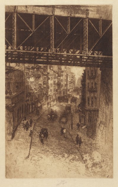Calle Cherry, N.Y., 1904 de Charles Frederick William Mielatz