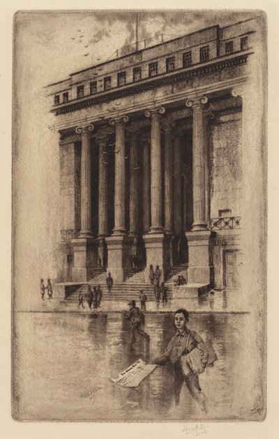 Porche, Antigua Aduana, Wall Street de Charles Frederick William Mielatz