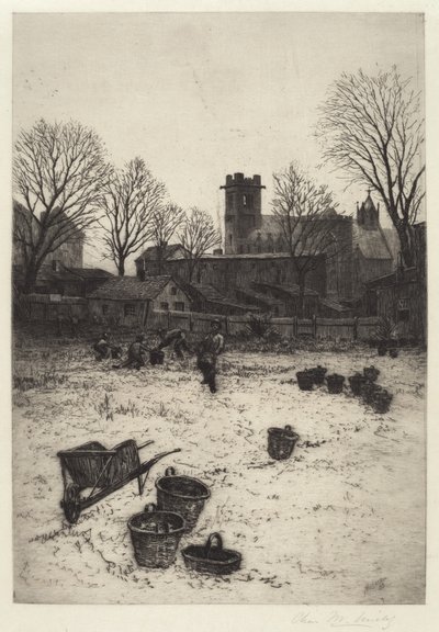 Sin título (Escena de jardín) de Charles Frederick William Mielatz