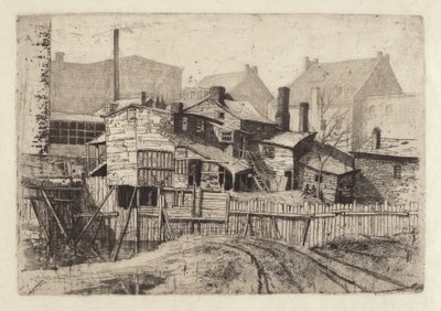 Casa de madera sin título en la ciudad de Charles Frederick William Mielatz