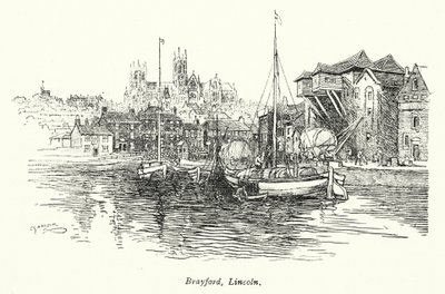 Brayford, Lincoln (litografía) de Charles George Harper