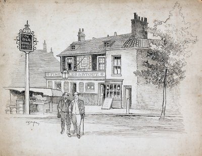 Antiguo molino de viento, 214-214 Chiswick High Road, Turnham Green, Londres, 1892-1933 de Charles George Harper