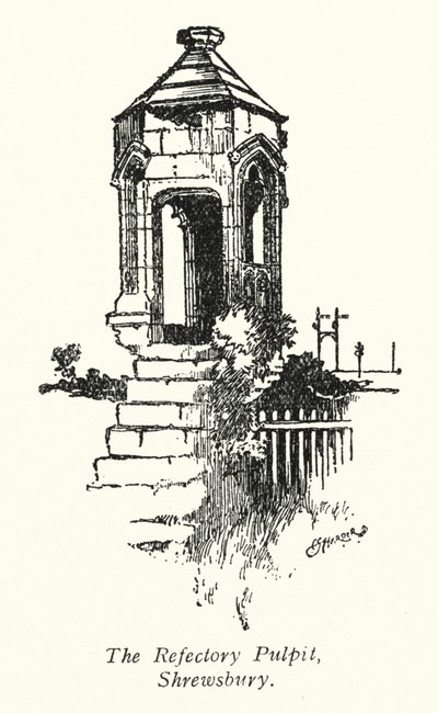 El púlpito del refectorio, Shrewsbury (litografía) de Charles George Harper