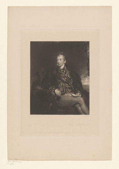 Retrato de Klemens de Metternich Príncipe Metternich (título sobre objeto) de Charles George Lewis