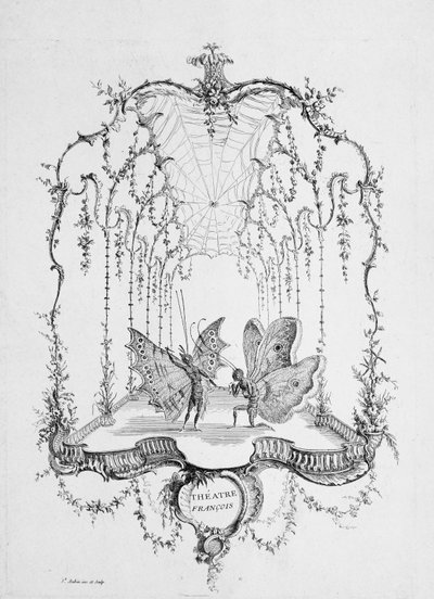 Teatro Francés, de Essai de Papilloneries Humaines par Saint A... de Charles Germain de Saint Aubin