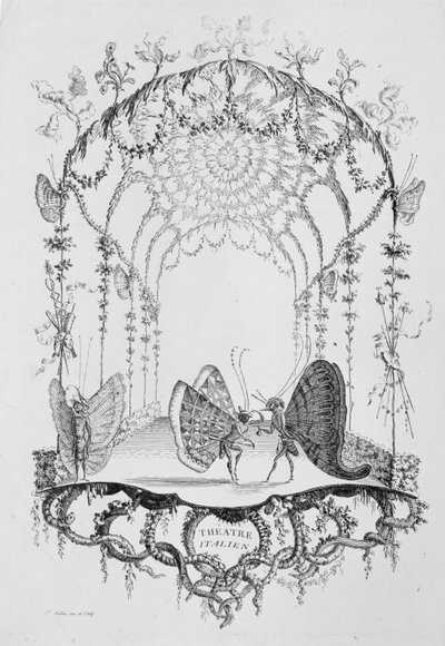 Teatro Italiano Thèatre Italien, del Essai de Papilloneries Humaines par Saint A..., ca. 1756-60 de Charles Germain de Saint Aubin