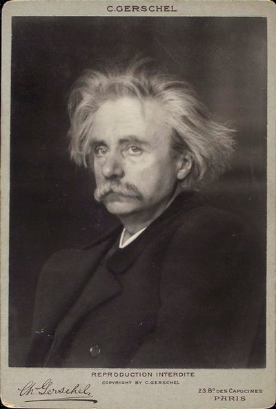 Edvard Grieg, compositor y pianista noruego, finales del siglo XIX o principios del siglo XX de Charles Gerschel