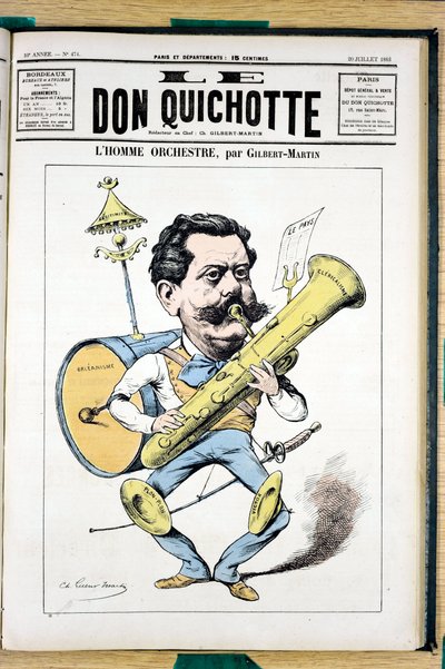 Portada de Le Don Quixote, número 474, Satirique en Couleurs de Charles Gilbert Martin
