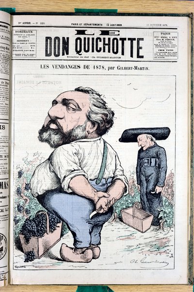 Portada de "Don Quijote", número 225, Satírico en Colores de Charles Gilbert Martin
