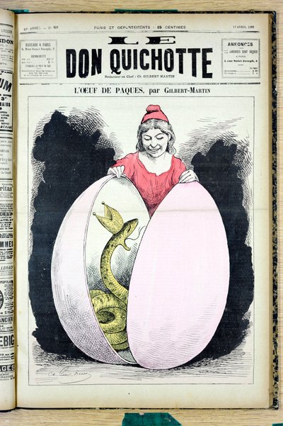 Portada de The Don Quixote, número 929, Satírico en colores de Charles Gilbert Martin