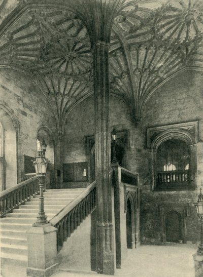 Pilar de abanico y techo fuera del Salón de Christchurch, 1902 de Charles Gillman and Co