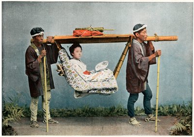 La Kago, transporte de Japón, c. 1890 de Charles Gillot