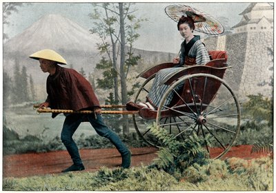 Rickshaw, carruaje de Japón, c1890 de Charles Gillot