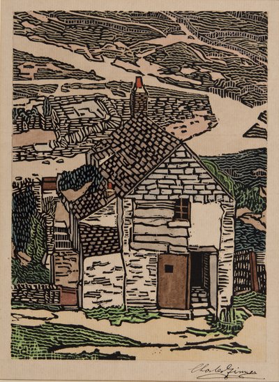 Casa rural en Cornualles de Charles Ginner