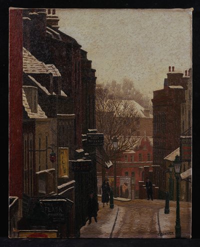 Paseo bajo la nieve de Charles Ginner