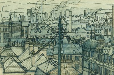 Tejados de Leeds de Charles Ginner
