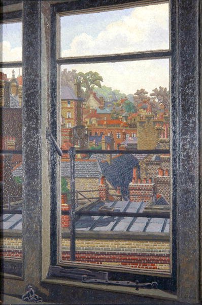 Tejados (óleo sobre lienzo) de Charles Ginner