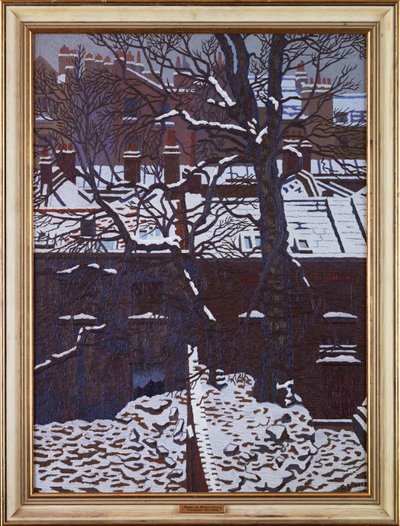 Nieve en Bloomsbury de Charles Ginner