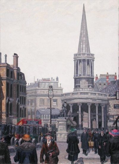 Iglesia de Todas las Almas, Langham Place, Londres de Charles Ginner