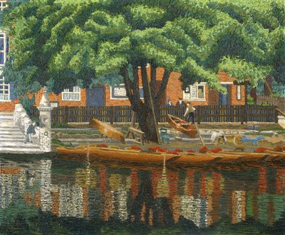 The Landing Stage, Stratford-Upon-Avon de Charles Ginner