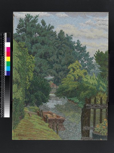 La batea en el arroyo del molino, c.1930 de Charles Ginner