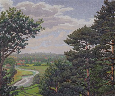 El río Avon, cerca de Salisbury (óleo sobre lienzo) de Charles Ginner