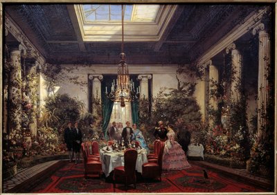 Desayuno en la casa de la Princesa Mathilde Letizia Bonaparte, rue de Courcelles en París de Charles Giraud