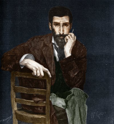 Retrato de Pierre Savorgnan de Brazza (1852-1905), explorador francés de Charles Giron