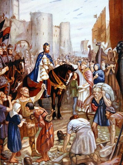 Guillermo Rufus (1056-1100) en la Torre de Londres, ilustración de 