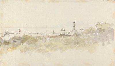 Génova - Un paisaje marino con navegación de Charles Gore