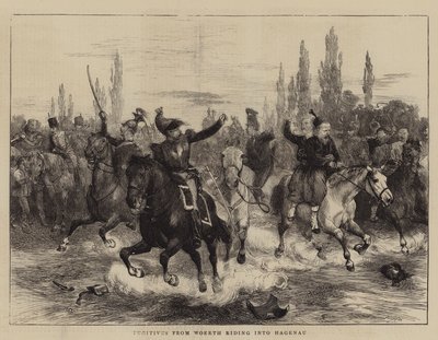 Fugitivos de Woerth cabalgando hacia Hagenau de Charles Green