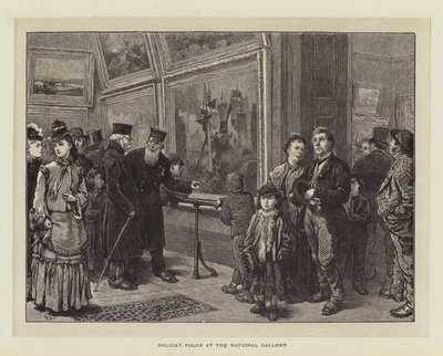 Gente de vacaciones en la Galería Nacional de Charles Green
