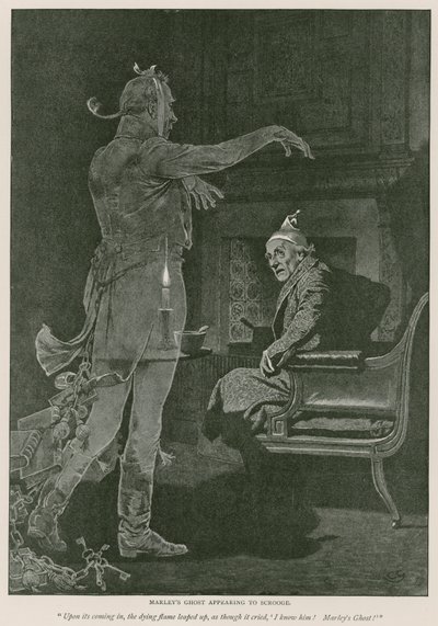 Ilustración para Un cuento de Navidad de Charles Dickens de Charles Green