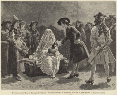 Ilustración para Dorothy Forster por Walter Besant de Charles Green