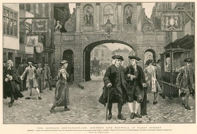 El centenario de Johnson: Dr. Johnson y Boswell en Fleet Street de Charles Green