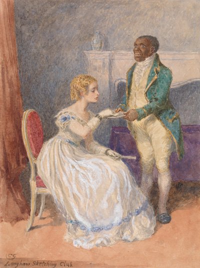 La tarjeta de visita - Langham Sketching Club Asunto de Charles Green