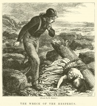 El naufragio del Hesperus de Charles Green