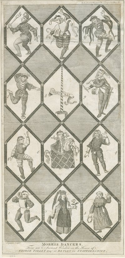 Ventana de vidrio de Betley - Bailarines Morris de Charles Grignion