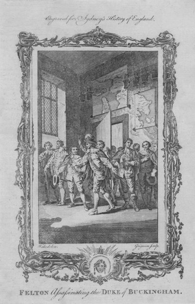 Felton asesinando al Duque de Buckingham, 1773 de Charles Grignion