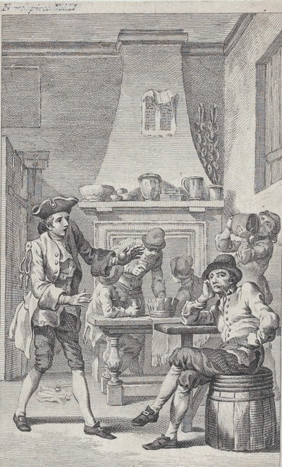 Frontispicio de Roderick Random de Tobias Smollett, 1748 de Charles Grignion