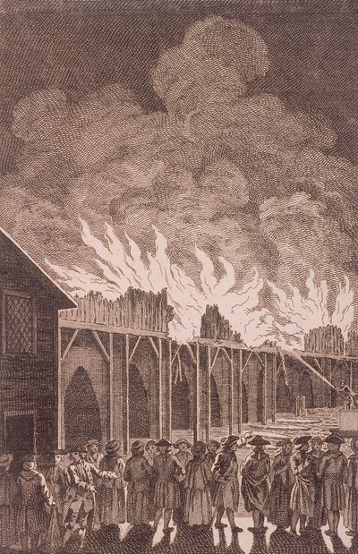 Puente de Londres antiguo, Londres, 1775 de Charles Grignion