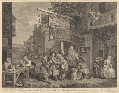 Solicitando votos de Charles Grignion after William Hogarth