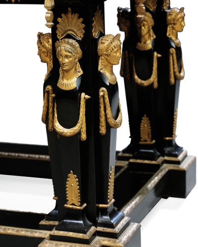Mesa de Napoleón III, diseñada por Jean Brandely, marquetería de E. Varlot, París, c.1850-75 de Charles Guillaume Diehl